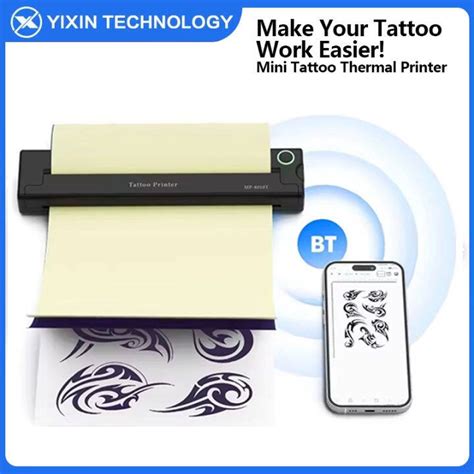 A4 Portable Printer Wireless Thermal Bluetooth Tattoos Printer Mini