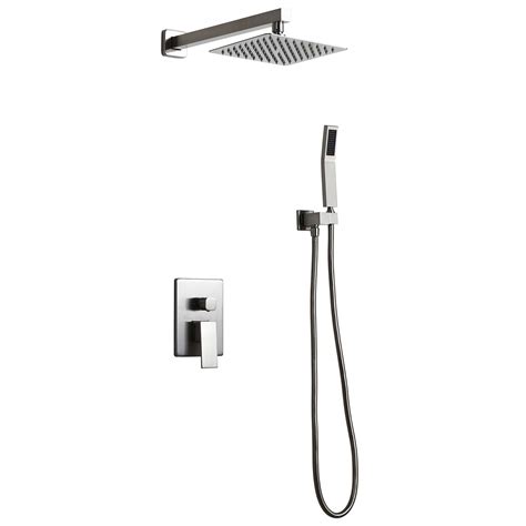 Buy Homary Luxury Wall Ed Brushed Nickel 8 Shower Set Rainfall High