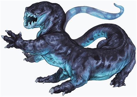 Frost Salamander » Monster Stat Block - DnD 5e