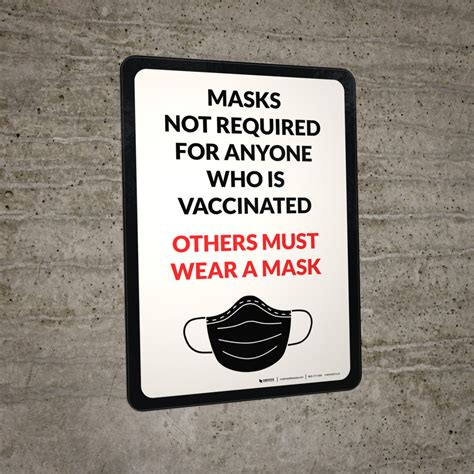 Mask Not Required For Anyone Who Is Vaccinated Others Must Wear A Mask With Icon Portrait