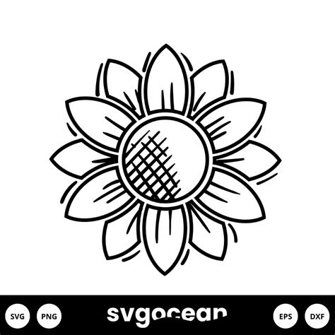 Cricut Sunflower Svg vector for instant download - Svg Ocean — svgocean