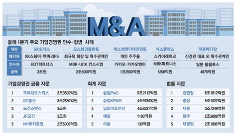 레이더m 삼일 Manda 회계자문 1위 수성 금융자문은 Cs