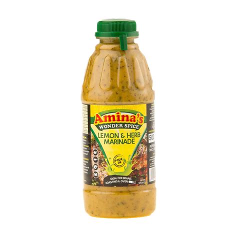 Buy Amina’s Wonder Spice Lemon And Herb Marinade Paste 500ml Online South Asian Central