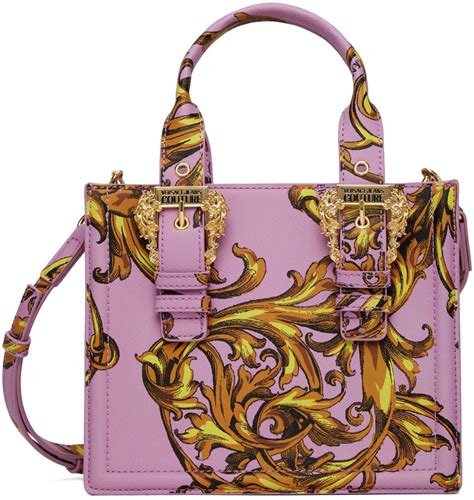 Versace Jeans Couture Pink Regalia Baroque Couture I Tote Ssense Uk