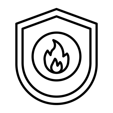 Fire Shield vector icon 21714564 Vector Art at Vecteezy