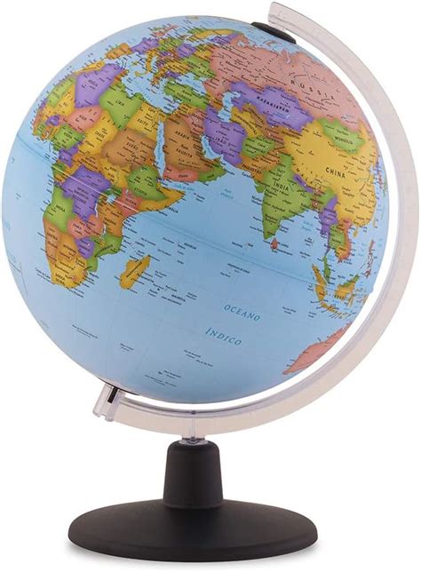 Exerz 20cm Globo Terráqueo Mapa Español Educativo Globo Girable