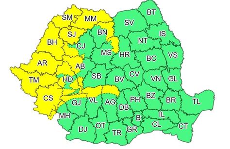 Vine frigul peste România Meteorologii au emis trei coduri galbene de