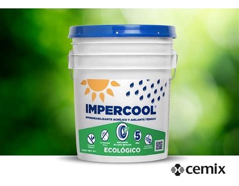 Impermeabilizante Impercool Ecológico 19 L Cemix Envío gratis