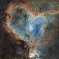 IC 1805 Heart Nebula In SHO Hubble Palette Deep Sky Photo Gallery