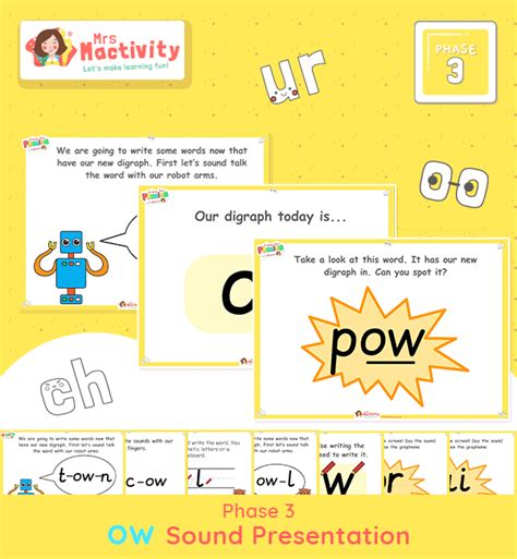 Phase 3 Phonics Lesson Presentation | OW Sound | Phase 3 Phonics Resources