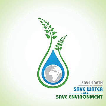 Save Water Diagram With Earth And Plant Image Tree Graphic Vector