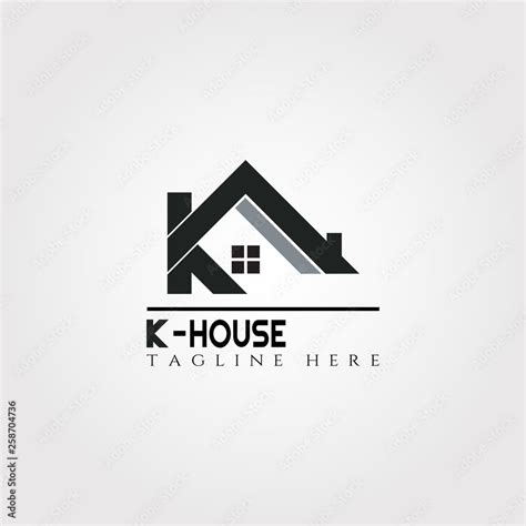 House Icon Template with K Letter - Creative Vector Logo Design