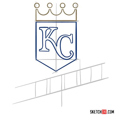 How To Draw Kansas City Royals Logo Mlb Logos Sketchok Easy Drawing