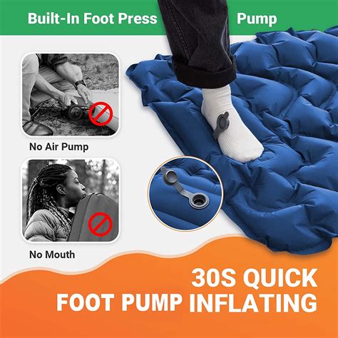 Kingcamp Ultralight Self Inflating Sleeping Pad With Built In Foot Pum