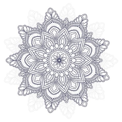 Free Vector Circular Pattern In Form Of Decorative Mandala On White