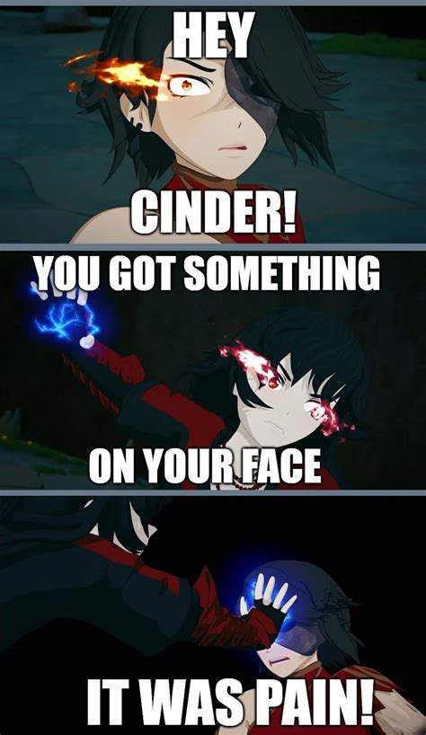 Psst Cinder Fall Rwby Know Your Meme Rwby Fanart Rwby Anime Roses