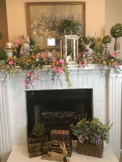 Stunning Holiday Mantels and Fireplace Displays for Easter Decor