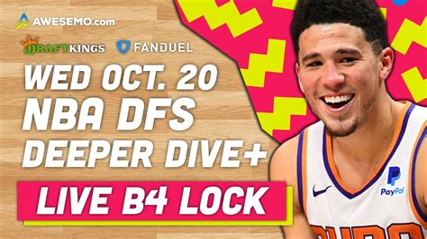 Nba Dfs Picks Deeper Dive Live Before Lock Youtube