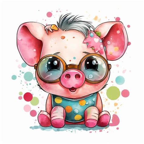 Premium Photo Illustration Pig Watercolor Clipart