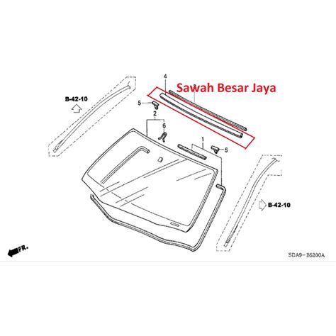 Jual Karet Molding List List Kaca Besar Depan Atas Honda Accord Cm