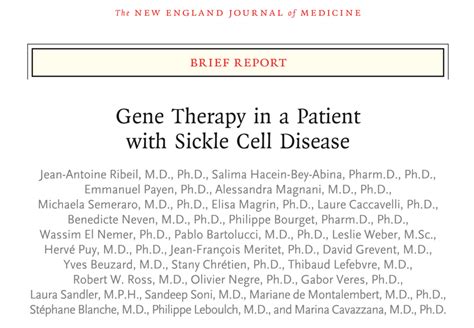 Successful Gene Therapy For Sickle Cell Disease — The Methods Man