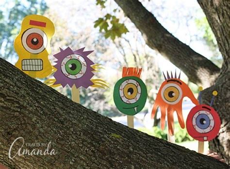 Popsicle Stick Monsters Fun Craft Stick Puppets