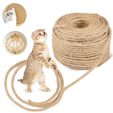 Corde en Sisal pour Arbre à Chat de 6mmx50 m 100 Naturel Corde