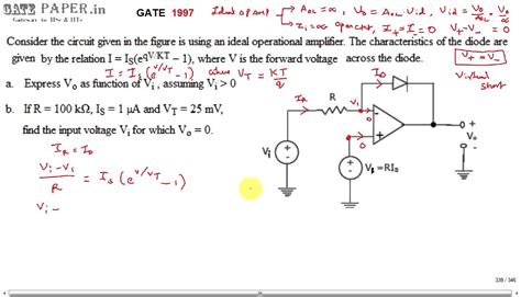 Gate 1997 Ece Log Amplifier Using Op Amp Youtube