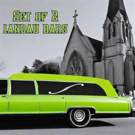 Hearse Landau Bars Scroll Landau Bars Vinyl Decal Sticker Goth