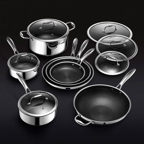 13 Pc Hexclad Hybrid Cookware Set W Lids Hexclad Cookware Au