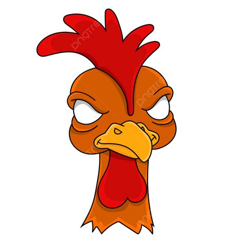 Angry Rooster Vector Art PNG, Angry Rooster Cartoon Character ...