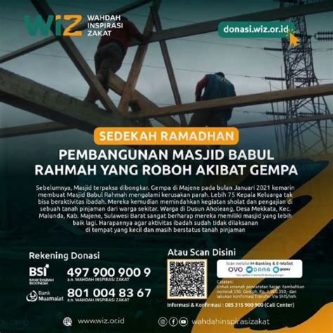 Sedekah Ramadhan Pembangunan Masjid Babul Rahmah Yang Roboh Akibat