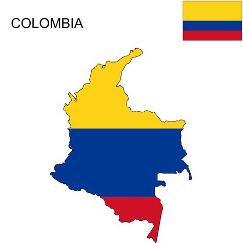 Colombia Flag Map | Colombia flag, South america flag, Flag