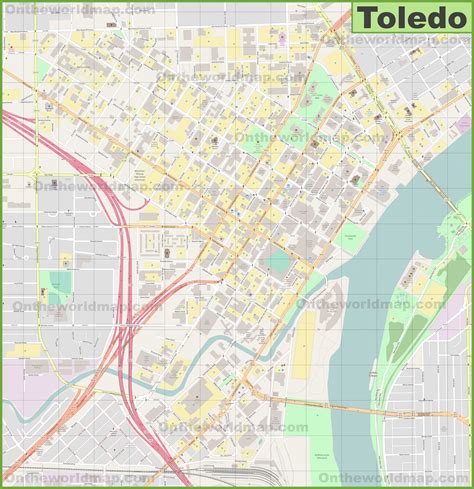 Toledo downtown map