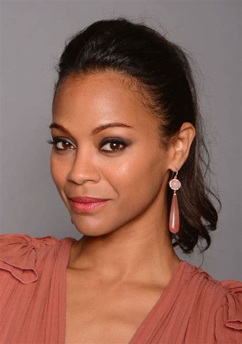 Zoe Saldana Oval Face Hairstyles Beauty Zoe Saldana