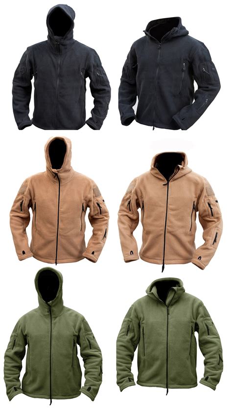 mens military army combat recon hoodie zip fleece hoodies sweat shirt