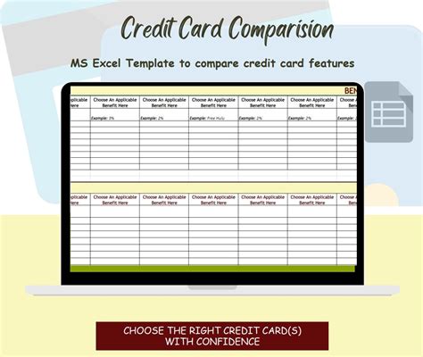 Credit Card Features & Calculator for Anyone Simple MS Excel File ...