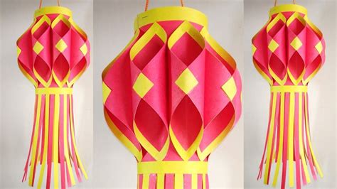 Kandil making at home for diwali decoration making paper lantern for ...