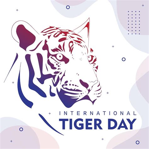 Premium Vector Blue Purple Of Tiger Head In Hand Drawn Design For