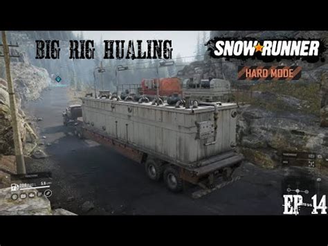 Hauling The Construction Rig Semi Trailer And Oil Rig Drill SnowRunner