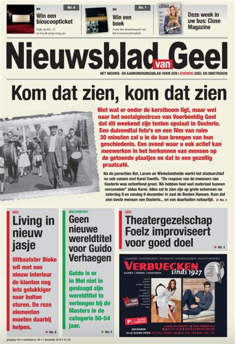 Einde Voor Nieuwsblad Van Geel Pub