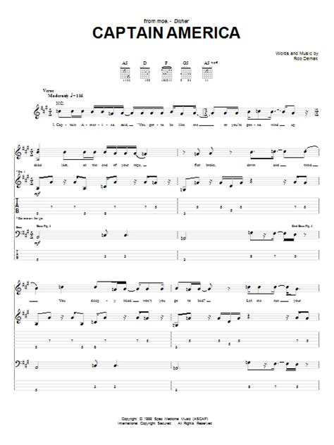 captain america  moe sheet   guitar tab  sheet  direct