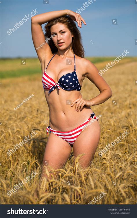 Back View Beautiful Blonde Woman Sexy Stock Photo 1069734866 Shutterstock