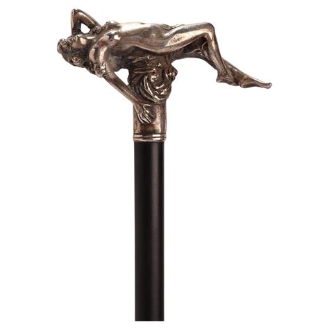 Art Nouveau Silver Walking Stick Depicting A Reclining Naked Woman Germany 1900 For Sale At 1stDibs