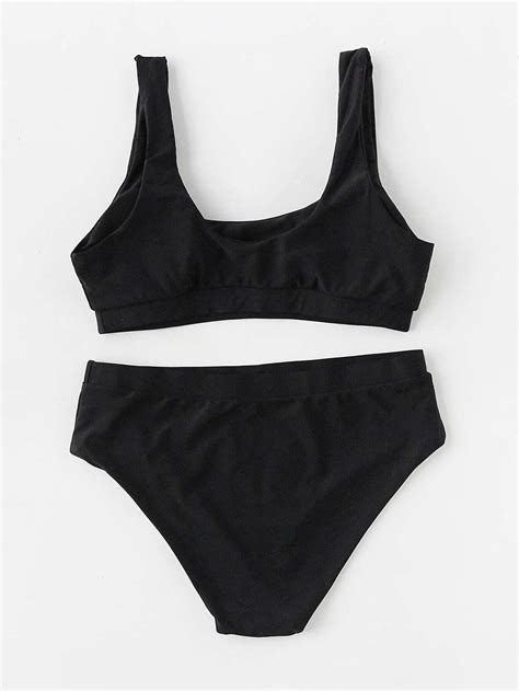 Scoop Neck Bikini Set SheIn Sheinside