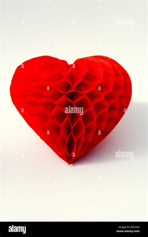 Red paper heart Stock Photo - Alamy