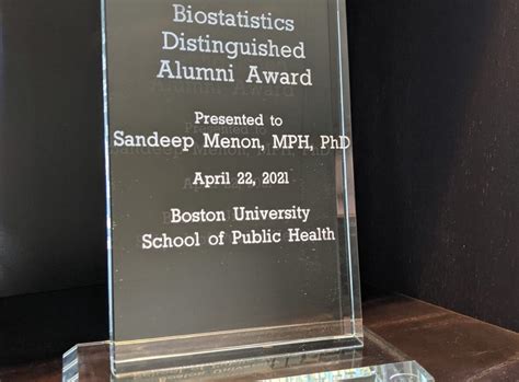 Biostatistics Department To Present Distinguished Alumni Award On April