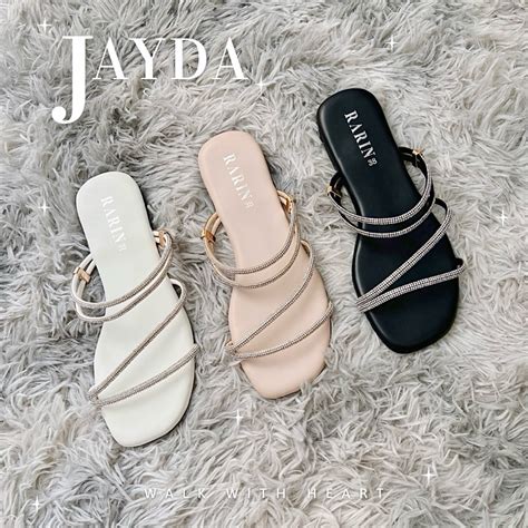 New Hot Model [jayda] Soft Soled Sandals With Diamond Strap Can Wear 2