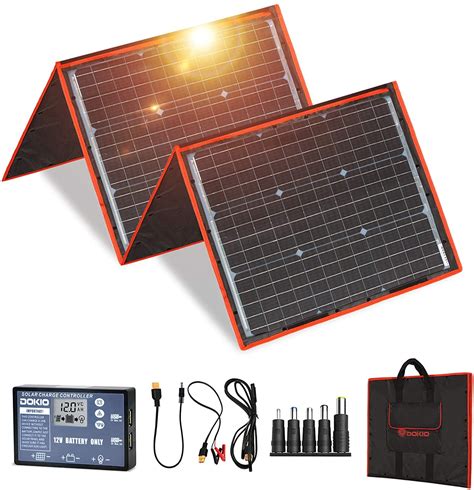 Dokio W Solar Panel Kit Portable Folding Monocrystalline Include