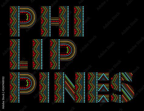 philippines typography vector font alphabet Stock Vector | Adobe Stock